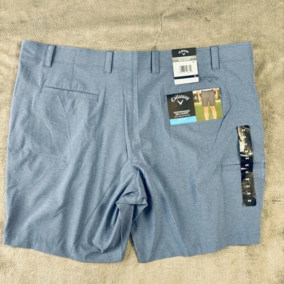 Callaway Performance Golf Shorts Mens 44 Blue Opti-Dri Stretch Media‎ Pocket NWT - Picture 3 of 16